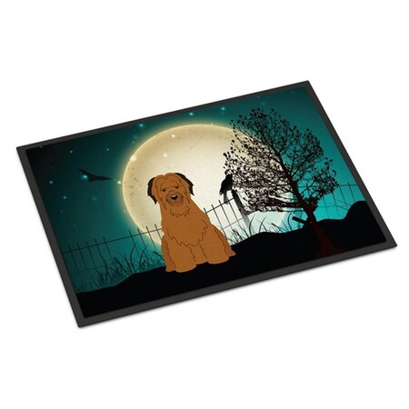 Jensendistributionservices Halloween Scary Briard Brown Indoor or Outdoor Mat, 18 x 0.25 x 27 in. MI2549607